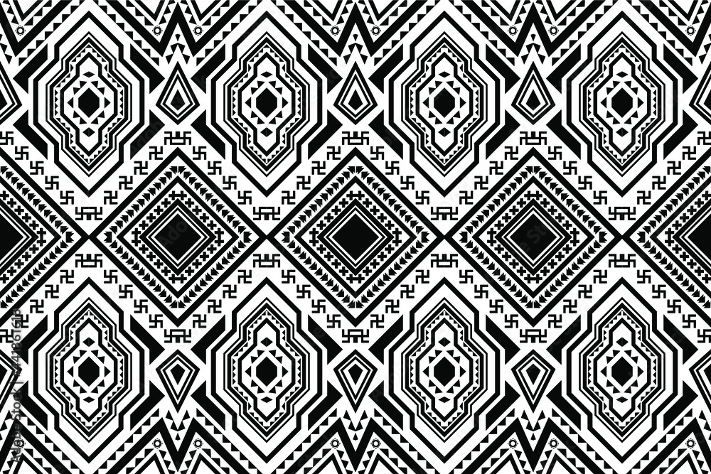 geometric used to make a ethnic pattern fabrics