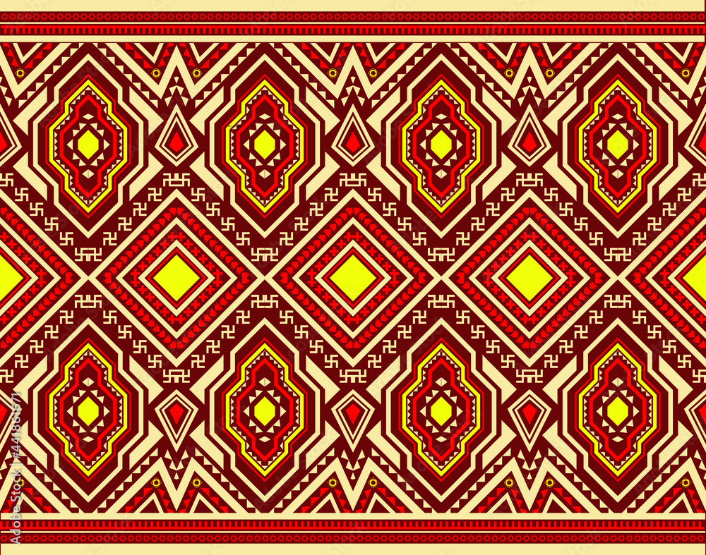 geometric used to make a ethnic pattern fabrics