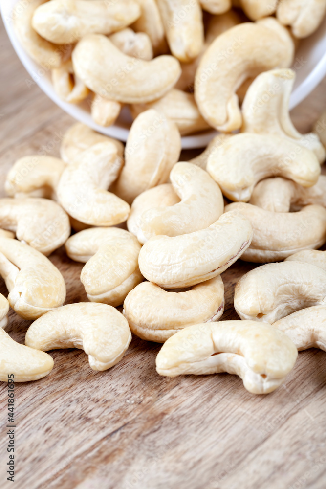 delicious and healthy raw cashew nuts, close up delicious and healthy raw cashew nuts, close up