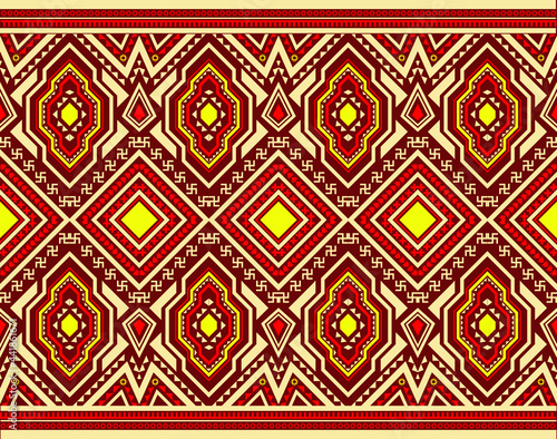 geometric used to make a ethnic pattern fabrics