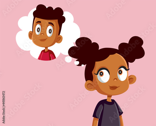 Little Girl Having a Love Crush at a Young Age