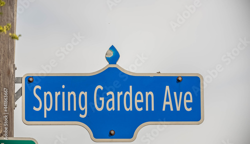 Photography The Spring Garden avenue sign