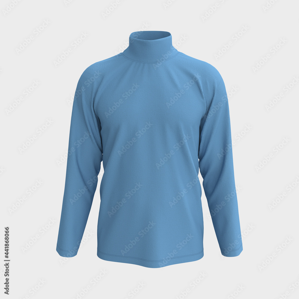 Fototapeta premium Long-sleeve turtleneck shirt, 3d rendering, 3d illustration