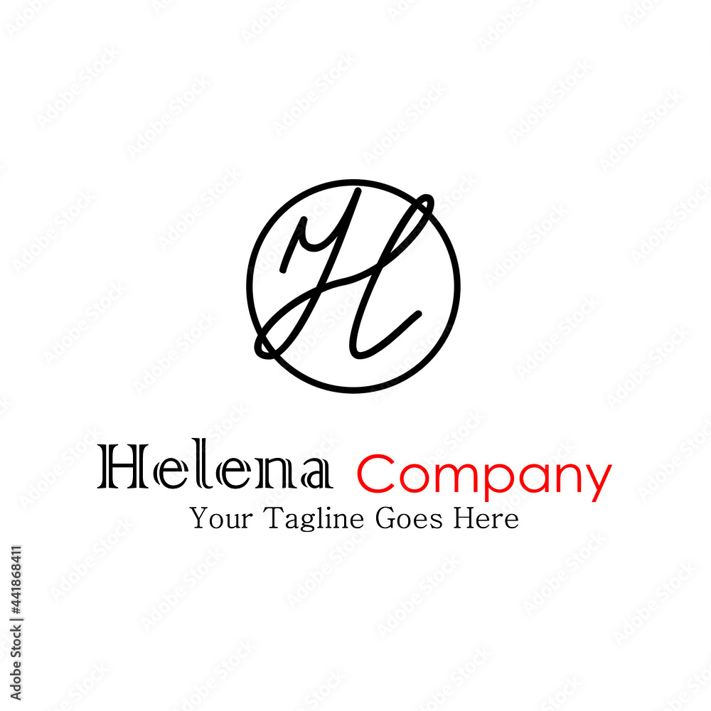 Initial handwritten letter H logo with elegant circular line design. Creative vector illustration of circular line with letter H.