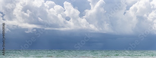 Landscapes panorama storm over ocean