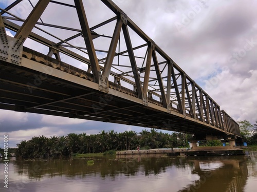 Fototapeta Naklejka Na Ścianę i Meble -  Sungai Pinang Bridge at Banjarmasin, South Kalimantan, Indonesia