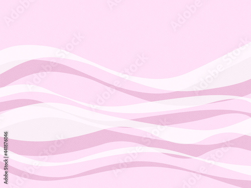 ピンクの背景に白いリボンまたは帯とその影 