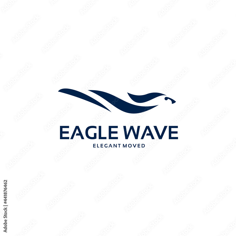 abstract eagle wave logo vector design abstract eagle wave logo vector design