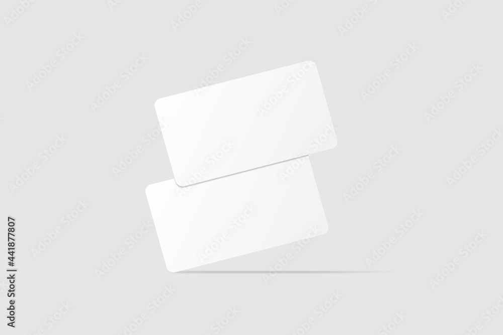 Realistic blank business card illustration for mockup. 3D rendering. Realistic blank business card illustration for mockup. 3D rendering.