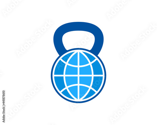 Gym kettle bell with globe inside