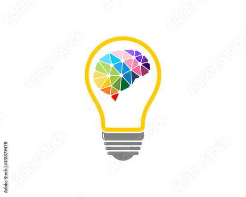 Spectrum brain inside the light bulb logo