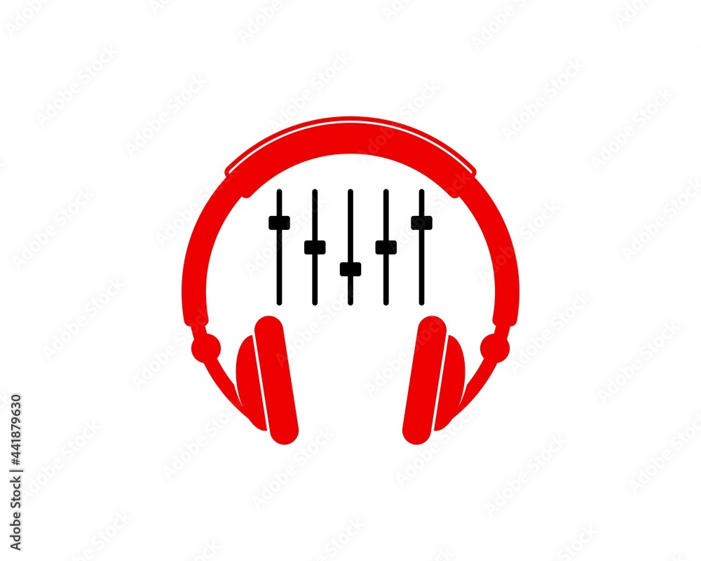 Music headphone with music equalizer inside Music headphone with music equalizer inside