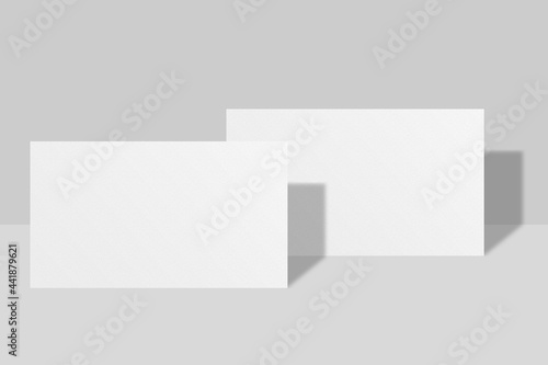 Realistic blank business card illustration for mockup. 3D rendering. © Abrar