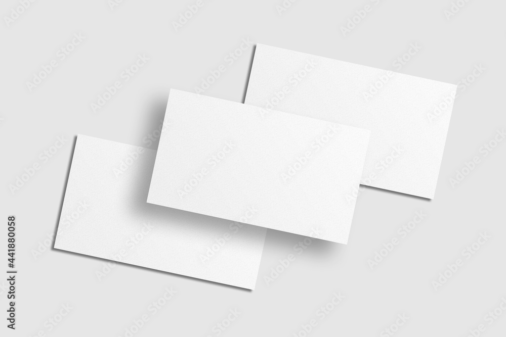 Realistic blank business card illustration for mockup. 3D rendering. Realistic blank business card illustration for mockup. 3D rendering.