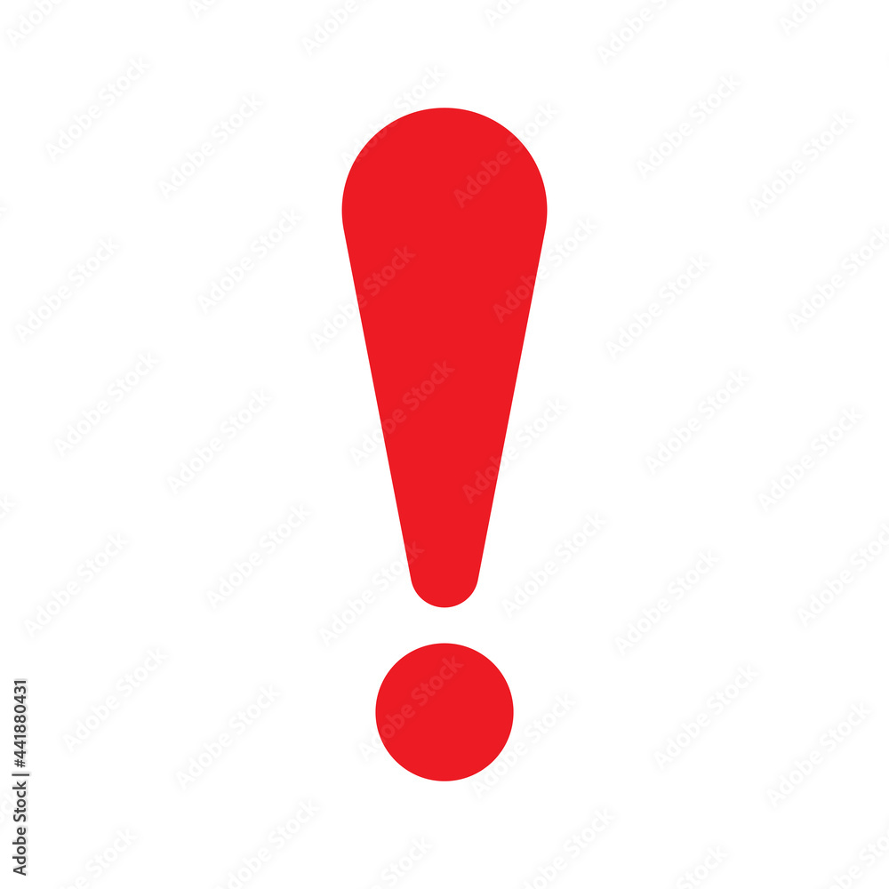 Exclamation Mark Symbol Icon Vector Stock Vector Adobe Stock