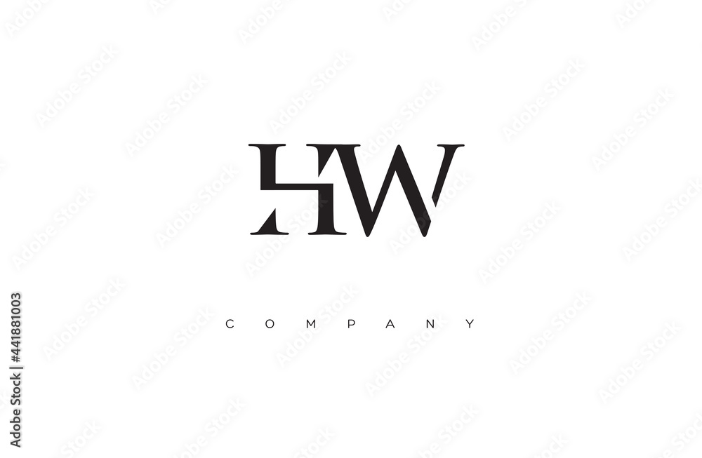 Initial HW logo design vector Initial HW logo design vector