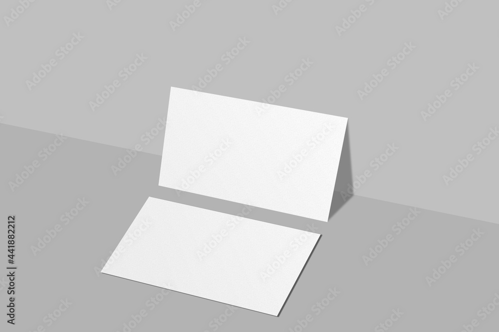 Realistic blank business card illustration for mockup. 3D rendering. Realistic blank business card illustration for mockup. 3D rendering.