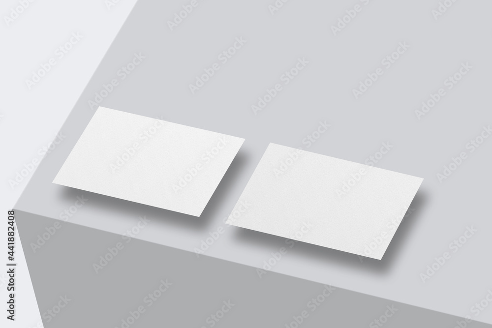 Realistic blank business card illustration for mockup. 3D rendering. Realistic blank business card illustration for mockup. 3D rendering.