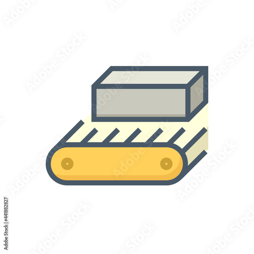 Metallurgy or metallurgical production industry vector icon. Consist of hot casting metal, iron or steel on mill production line. Manufacturing process in foundry, furnace or factory plant. 64x64 px.