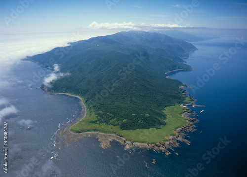 空から見る知床岬（北海道・知床）
