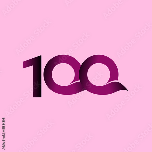 100 Years Anniversary Celebration Vector Template Design Illustration