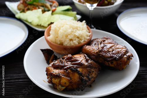 Thai food, Grilled chicken and sticky rice