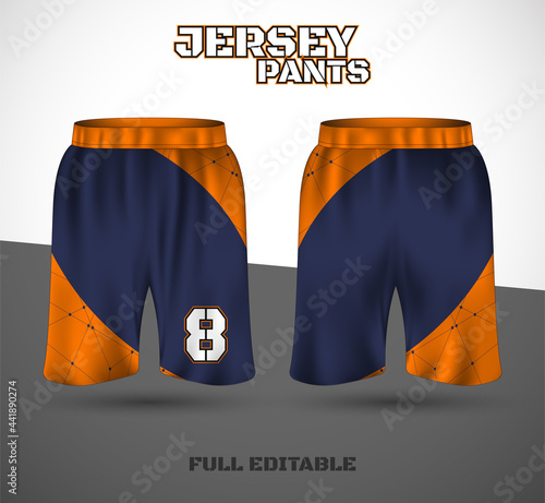 Basketball sports short template clothing. Basketball jersey shorts. vector t-shirt.