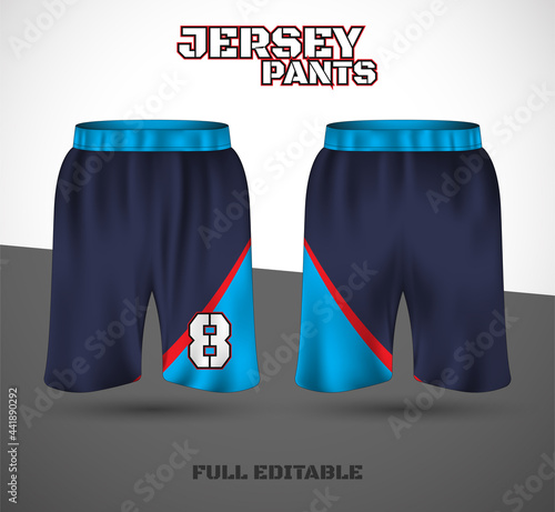 Basketball sports short template clothing. Basketball jersey shorts. vector t-shirt.