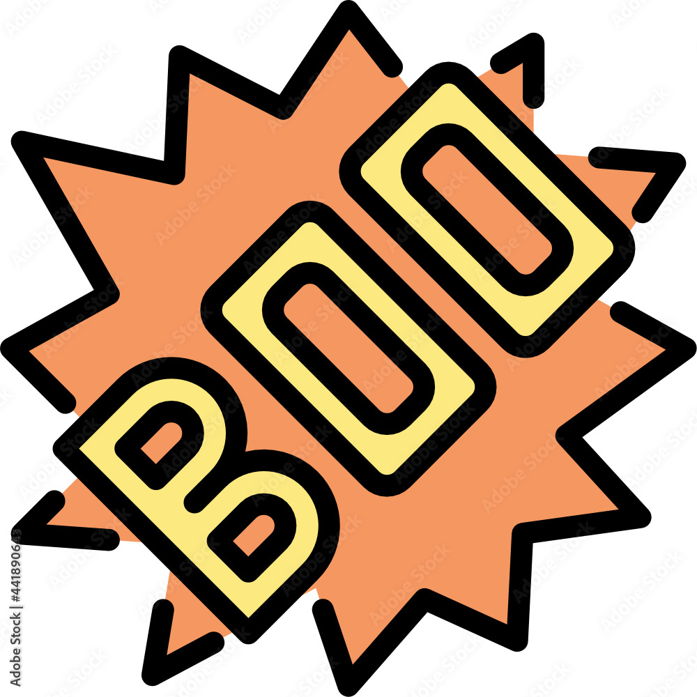 boo color outline icon