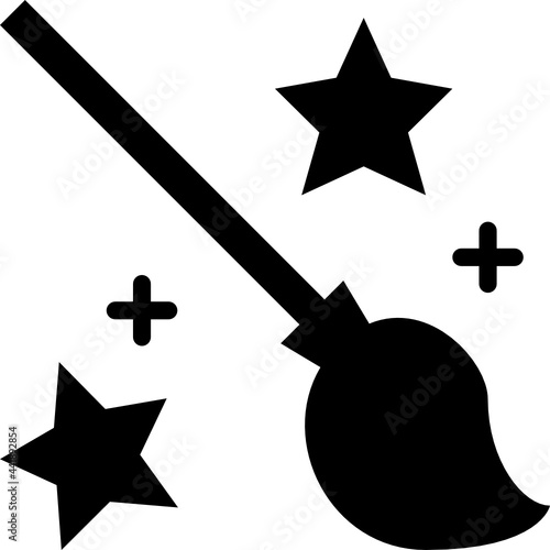broomstick glyph icon