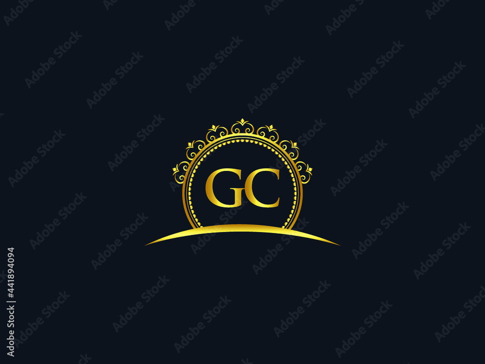 Gc G C Golden Letter Logo Stock Vector (Royalty Free) 1712254216 |  Shutterstock