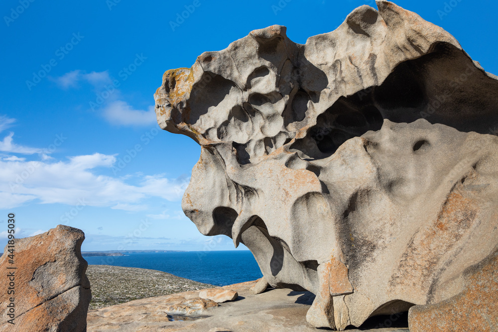 The iconic remarkable rocks in the Flinders Chase National Park on Kangaroo Island South Australia on May 8th 2021