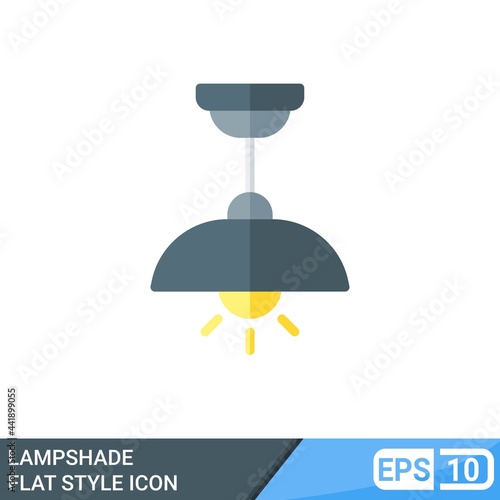 Lampshade icon in flat style isolated on white background. EPS 10