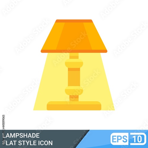 Lampshade icon in flat style isolated on white background. EPS 10