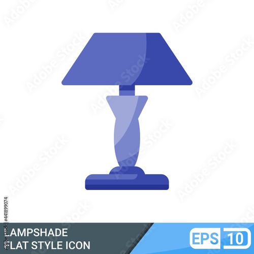 Lampshade icon in flat style isolated on white background. EPS 10