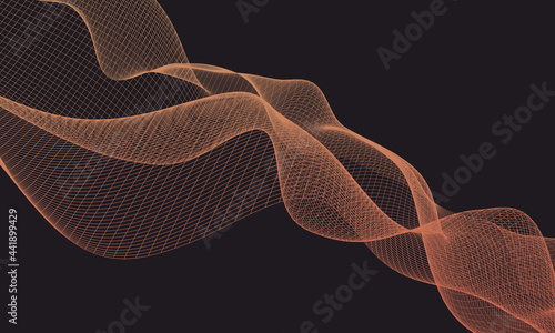 light waves on black background  perfect for desktop wallpaper