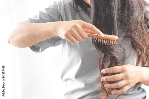 Women are allergic to shampoo causing hair loss and dandruff.