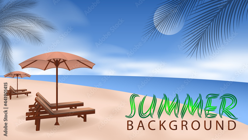 Summer Background with a beautiful beach view