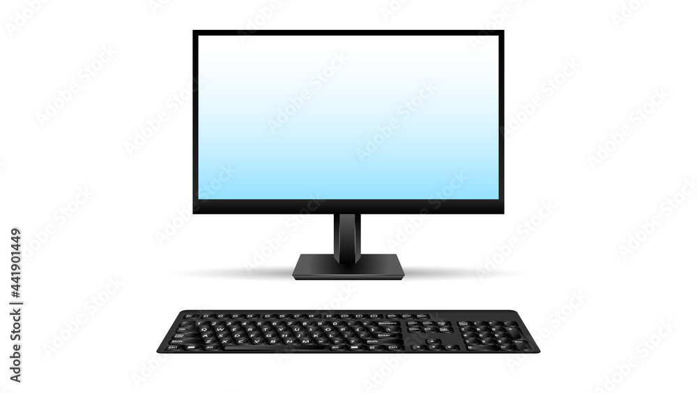 computer monitor with screen And Keyboard computer monitor with screen And Keyboard