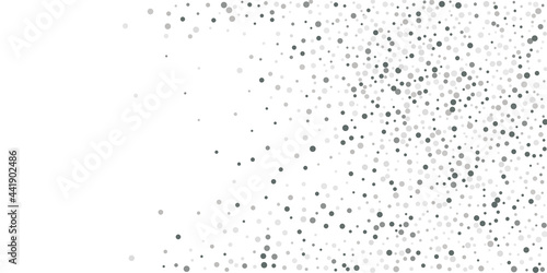 Silver shine of confetti on a white background. Illustration of a drop of shiny particles. Decorative element. Element of design. Vector illustration, EPS 10.