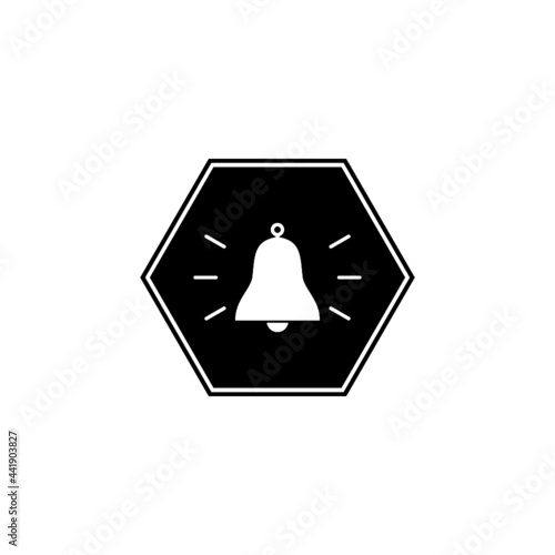 Alarm sign icon isolated on white background