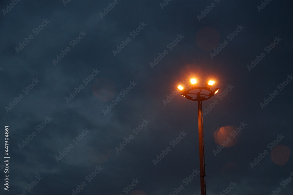 street lamp in the night with sky background street lamp in the night with sky background