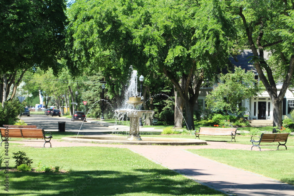 June At The Fountain, Alexander Circle, Edmonton, Alberta