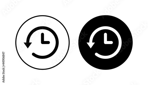 History icon set. recent event history