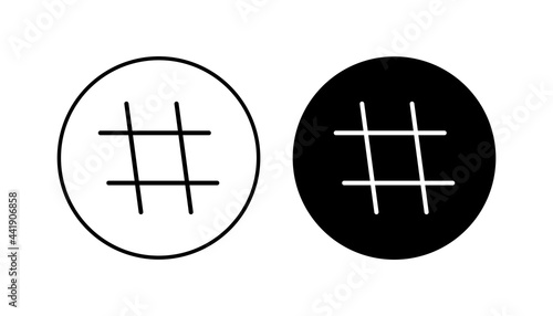Hashtag icon set. hashtag symbol