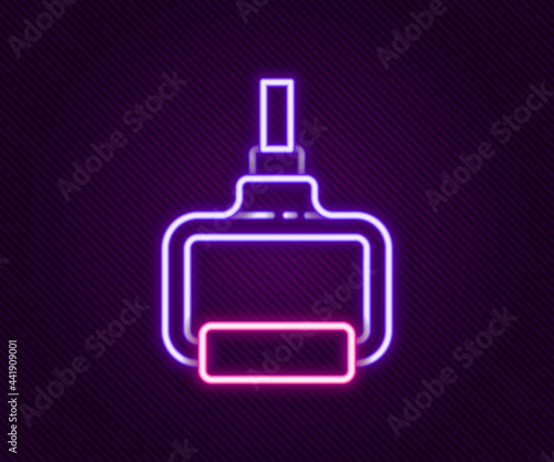 Glowing neon line TPX loop training equipment icon isolated on black background. Sport equipment. Colorful outline concept. Vector