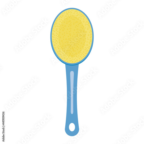 Insulated sponge for washing dishes and cleaning the house, color vector illustration in the flat style