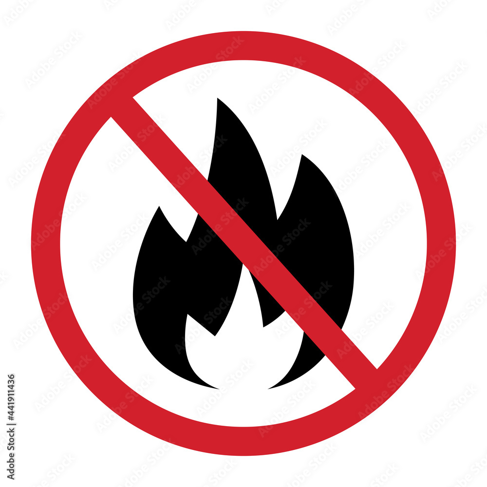 No fire sign. Vector illustration No fire sign. Vector illustration