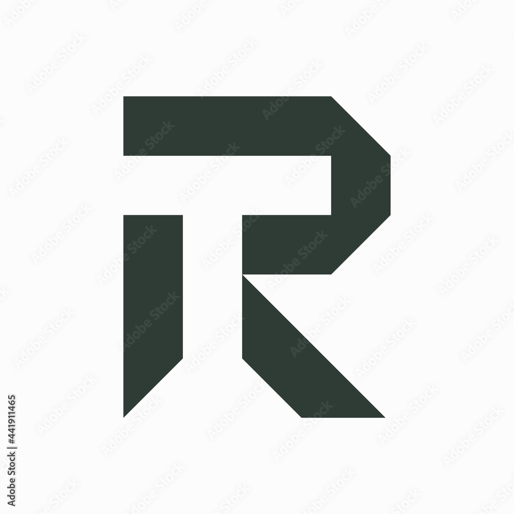 RT negative space logo with geometric modern style for personal brand, wedding monogram, etc. RT negative space logo with geometric modern style for personal brand, wedding monogram, etc.