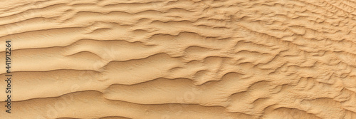 Dubai desert sand panorama in United Arab Emirates